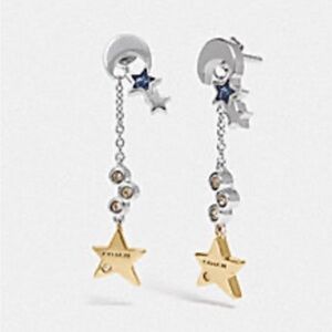 Coach Star Cluster Drop Earrings